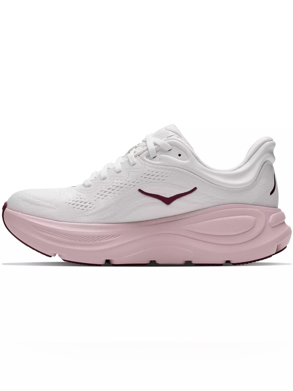 Hoka One One Bondi 9 White & Pink Opal Women’s Running shoes - Picture 2 of 6